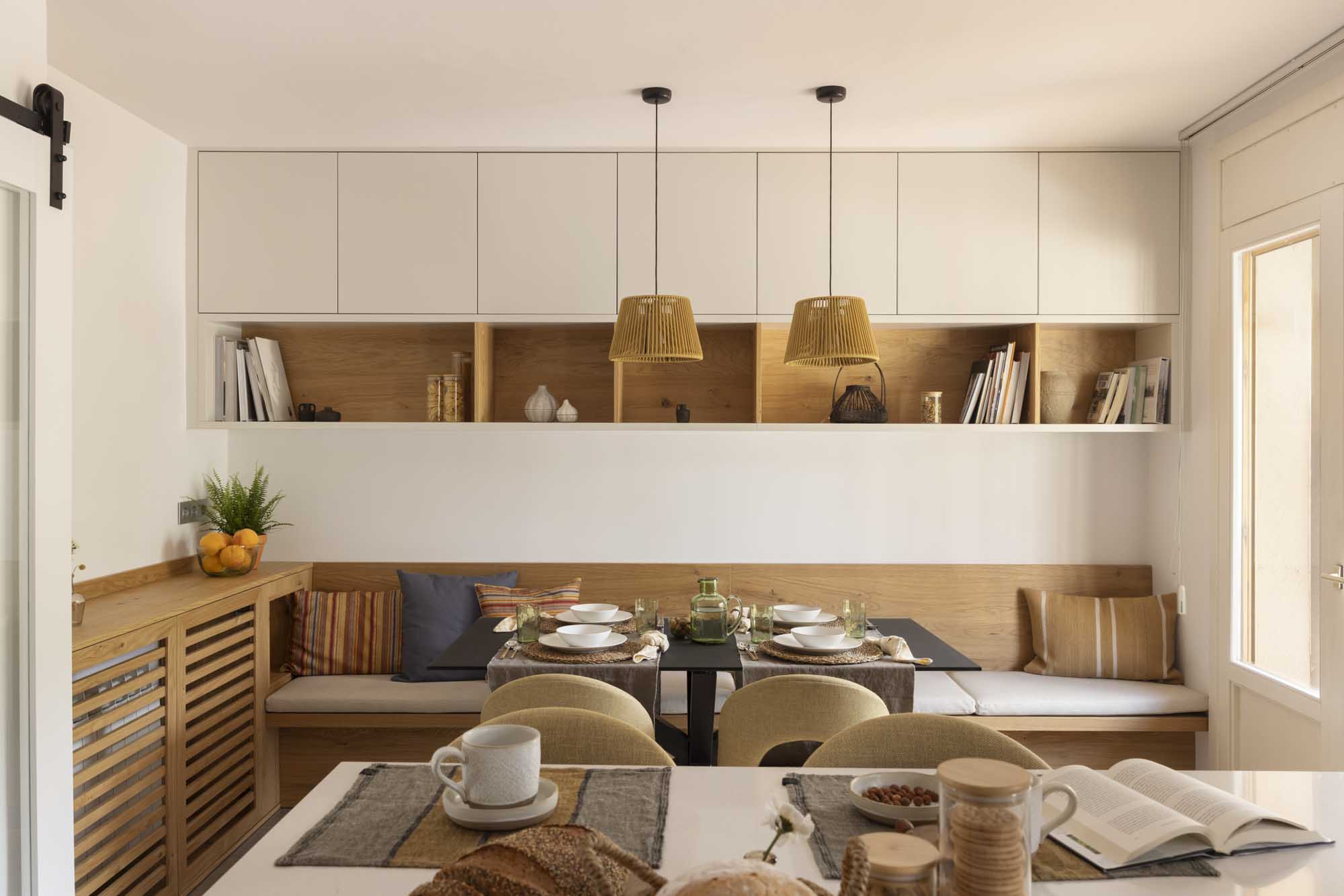 Vivienda cálida y atemporal con toques Japandi